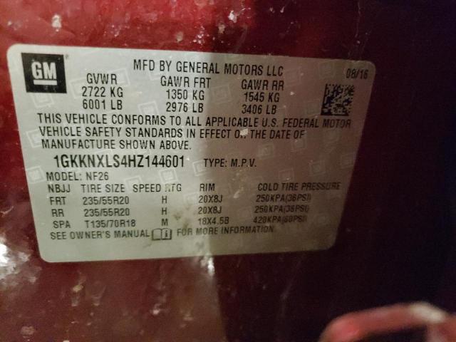 1GKKNXLS4HZ144601 GMC Acadia Denali
