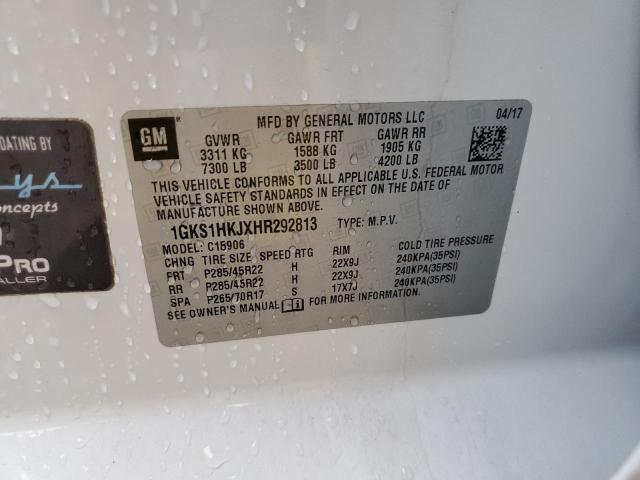 1GKS1HKJXHR292813 GMC YUKON XL DENALI