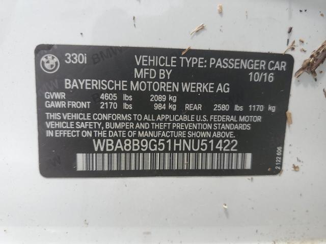 WBA8B9G51HNU51422 BMW 330 I