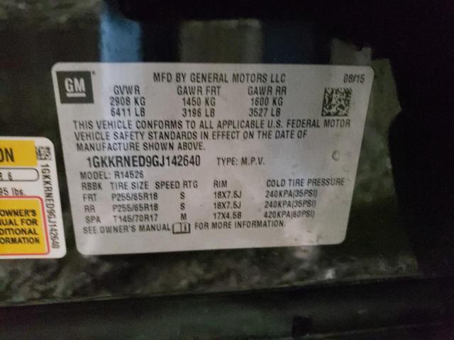 1GKKRNED9GJ142640 GMC ACADIA SLE