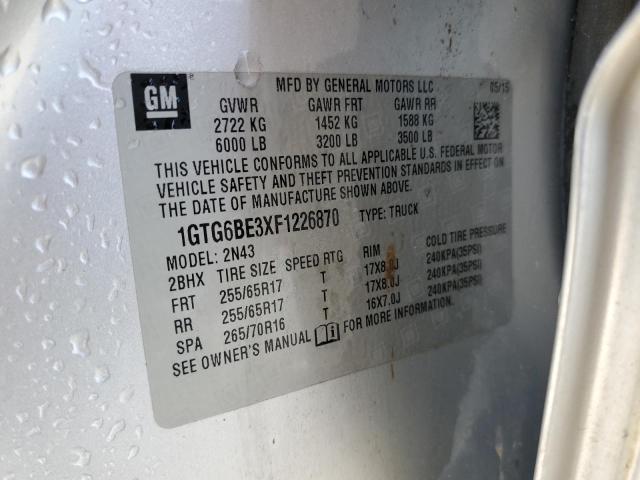 1GTG6BE3XF1226870 GMC CANYON SLE