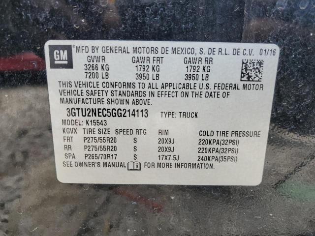 3GTU2NEC5GG214113 GMC Sierra K1500 Slt