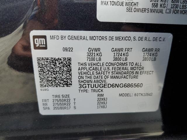 3GTUUGED6NG686560 GMC Sierra K1500 Denali