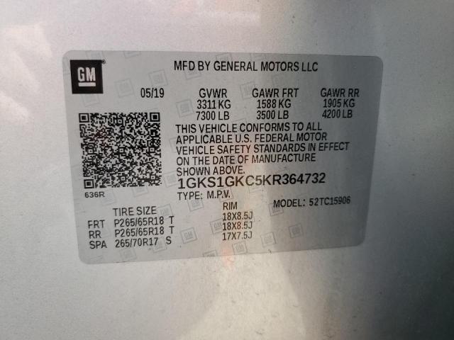 1GKS1GKC5KR364732 GMC Yukon Xl C1500 Slt