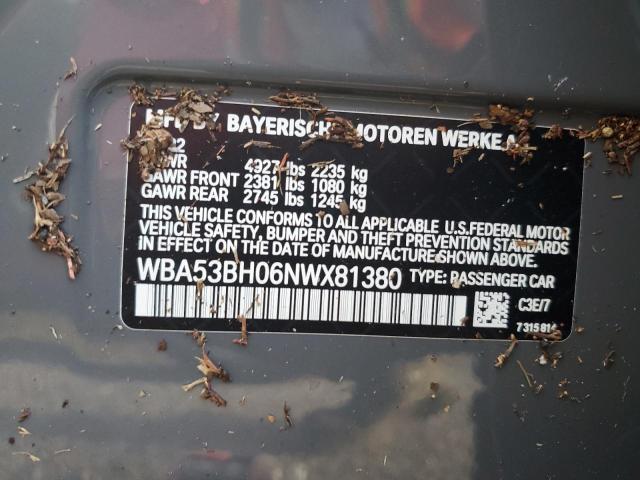WBA53BH06NWX81380 BMW 530 I