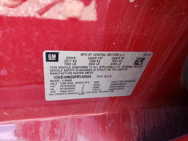 1GKS1HKC6FR130904 GMC Yukon Xl C1500 Slt