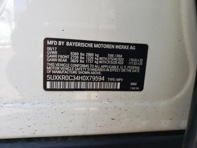 5UXKR0C34H0X79594 BMW X5 Xdrive35i