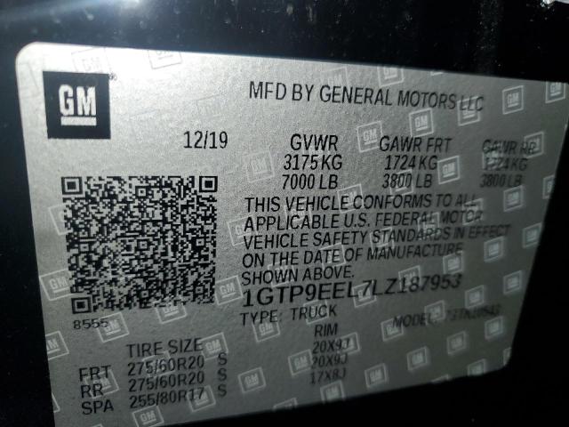 1GTP9EEL7LZ187953 GMC Sierra K1500 At4