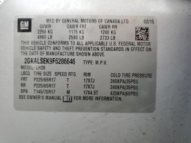 2GKALSEK9F6286646 GMC Terrain Slt
