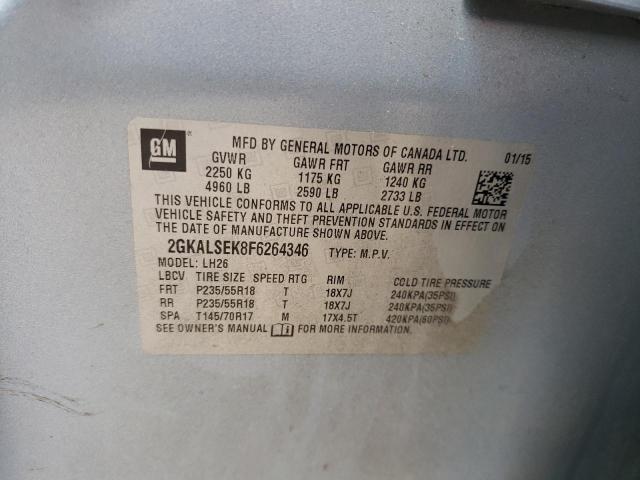 2GKALSEK8F6264346 GMC Terrain Slt
