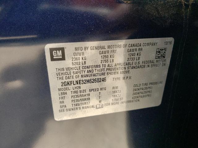 2GKFLNE32H6260246 GMC Terrain Sle