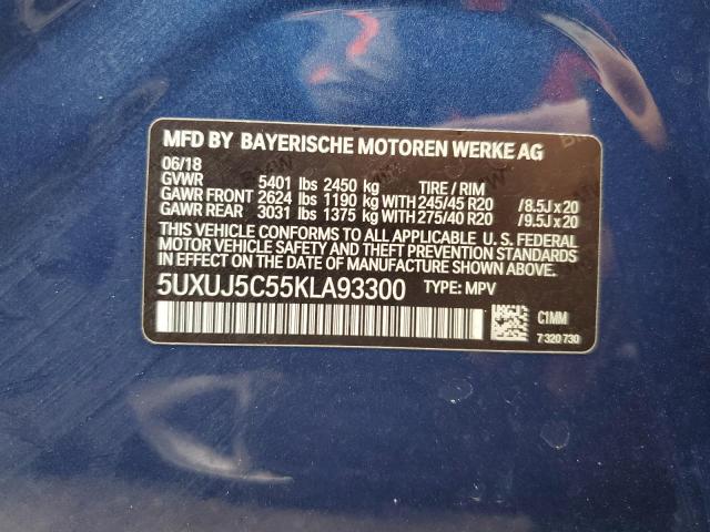 5UXUJ5C55KLA93300 BMW X4 M40i