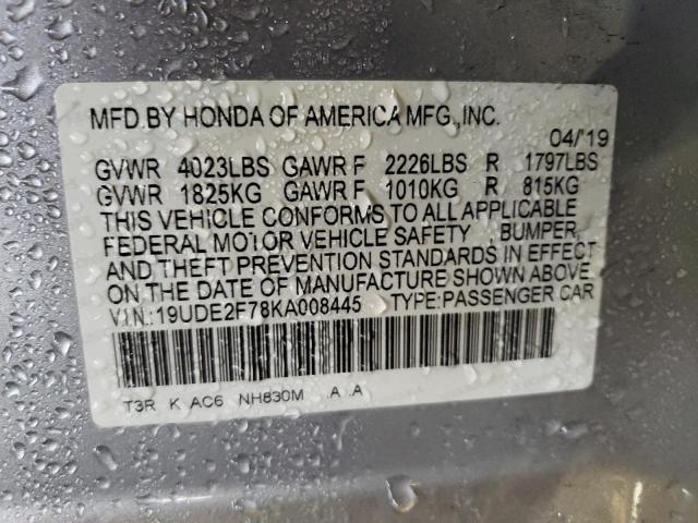 19UDE2F78KA008445 Acura Ilx Premium