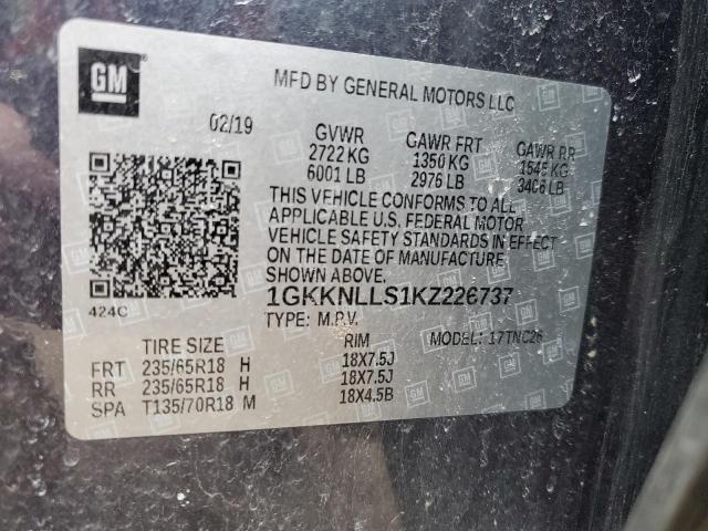 1GKKNLLS1KZ226737 GMC ACADIA SLE