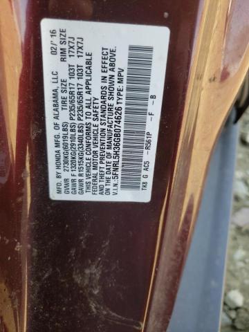 5FNRL5H36GB074626 Honda ODYSSEY SE