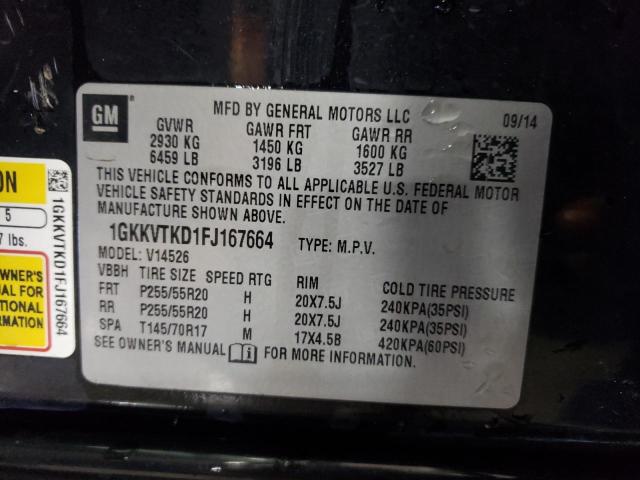 1GKKVTKD1FJ167664 GMC Acadia Denali