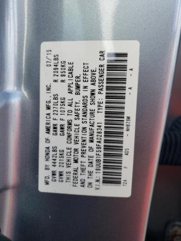 19UUB1F59FA028341 Acura TLX TECH