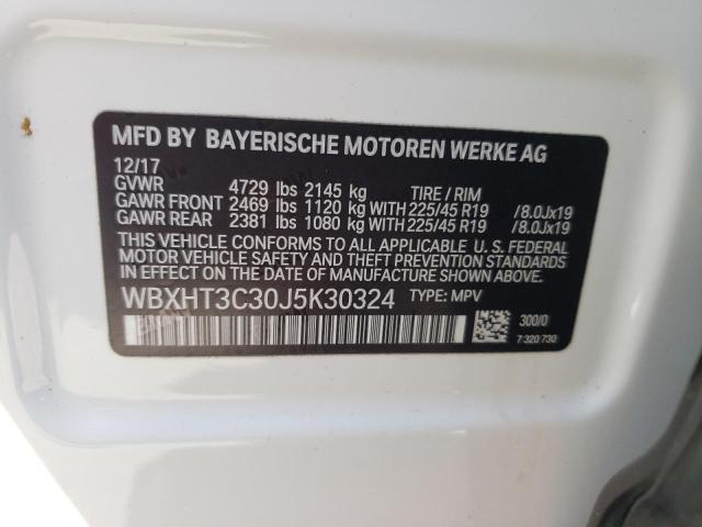 WBXHT3C30J5K30324 BMW X1 Xdrive28i