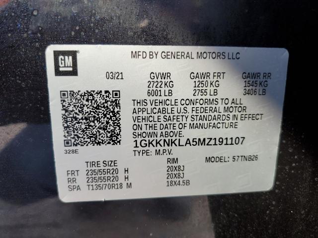 1GKKNKLA5MZ191107 GMC ACADIA SLE