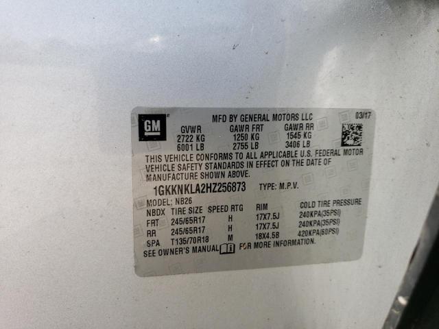 1GKKNKLA2HZ256873 GMC ACADIA SLE