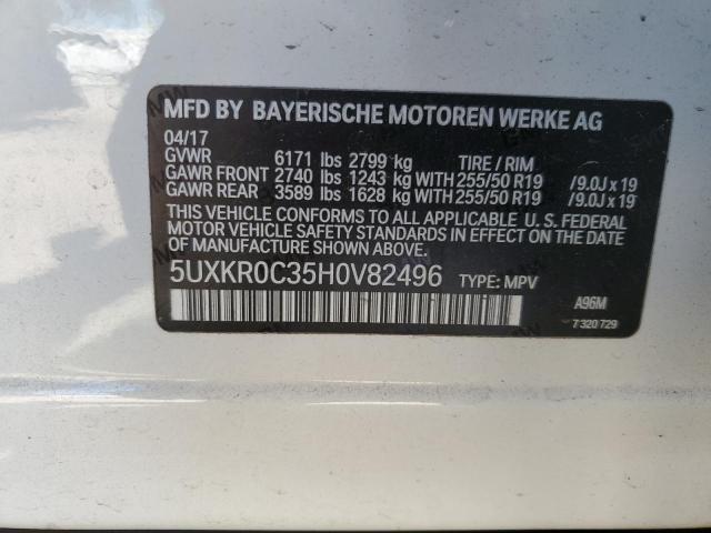 5UXKR0C35H0V82496 BMW X5 Xdrive35i
