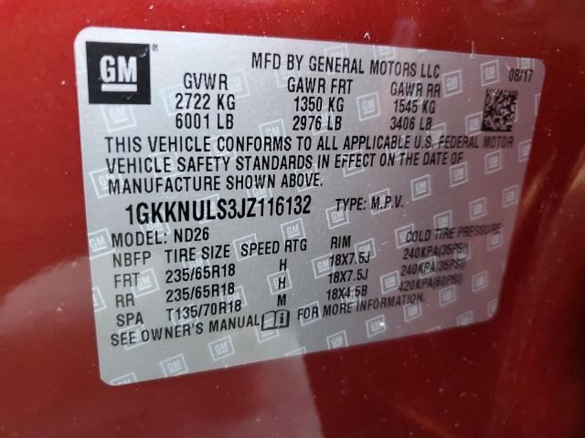 1GKKNULS3JZ116132 GMC Acadia Slt-1