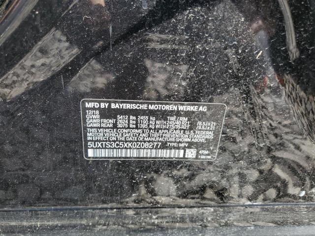 5UXTS3C5XK0Z08277 BMW X3 Xdrivem40i