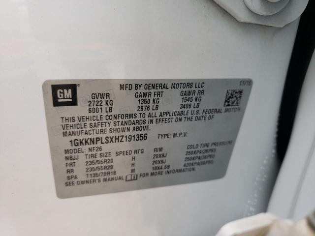 1GKKNPLSXHZ191356 GMC Acadia Denali