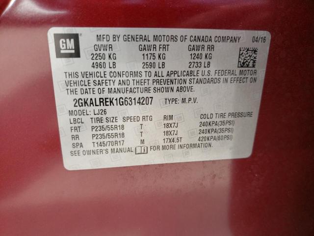 2GKALREK1G6314207 GMC Terrain Denali
