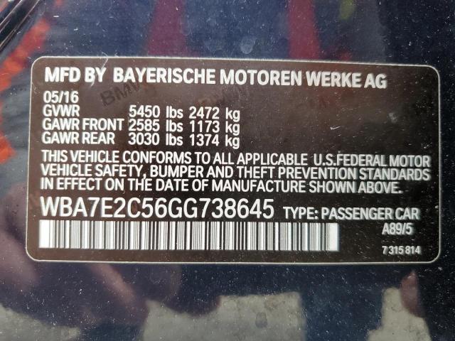 WBA7E2C56GG738645 BMW 740 I