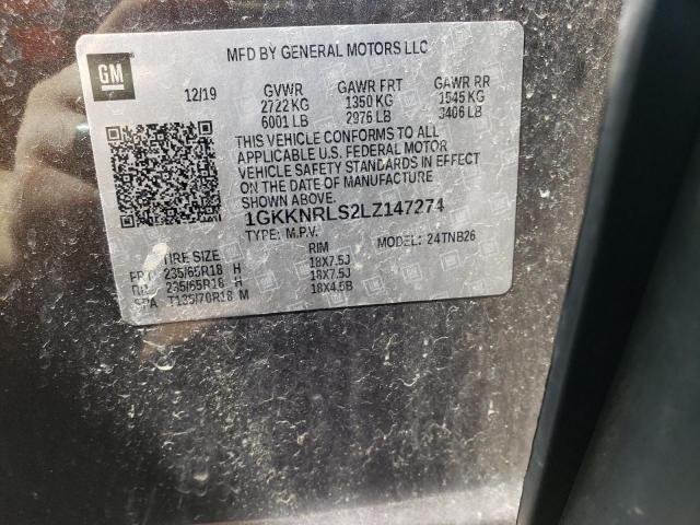 1GKKNRLS2LZ147274 GMC ACADIA SLE
