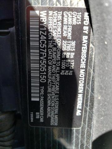 WBY1Z4C57FV505150 BMW I3 REX
