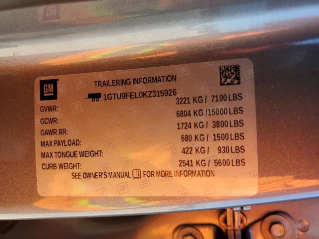 1GTU9FEL0KZ315926 GMC Sierra K1500 Denali