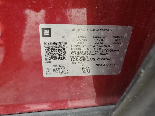 1GKKNKLAXLZ124162 GMC ACADIA SLE