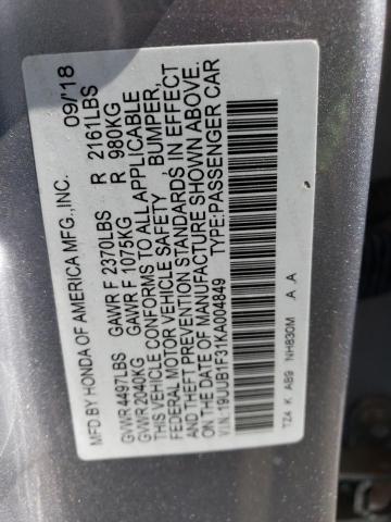 19UUB1F31KA004849 Acura TLX