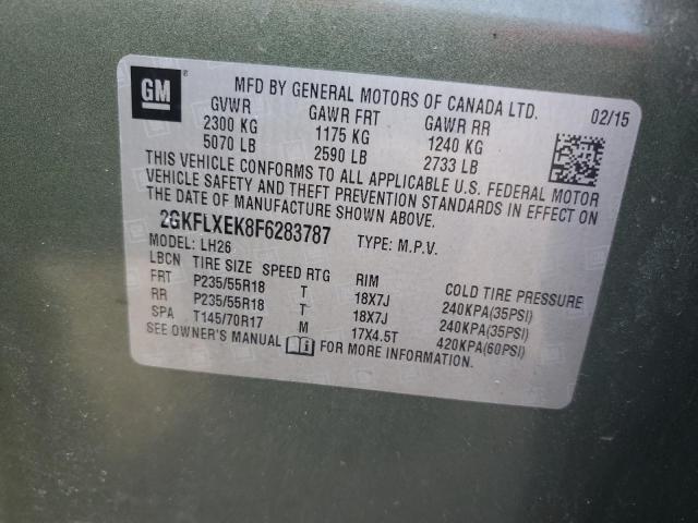2GKFLXEK8F6283787 GMC Terrain Slt