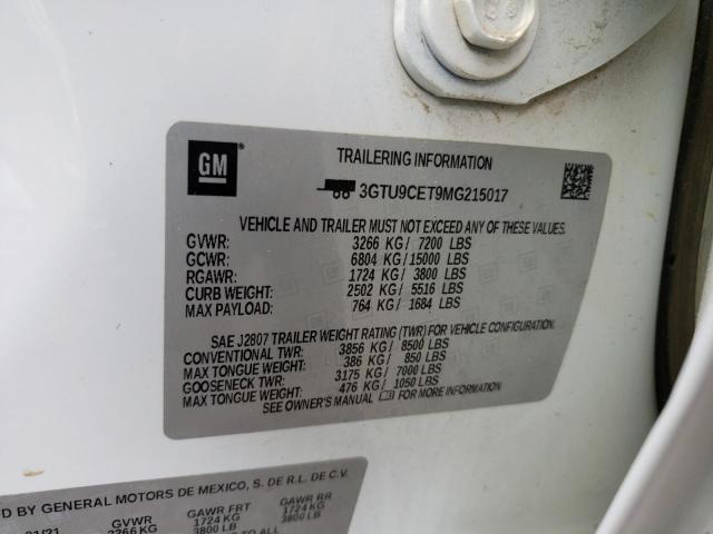 3GTU9CET9MG215017 GMC Sierra K1500 Elevation