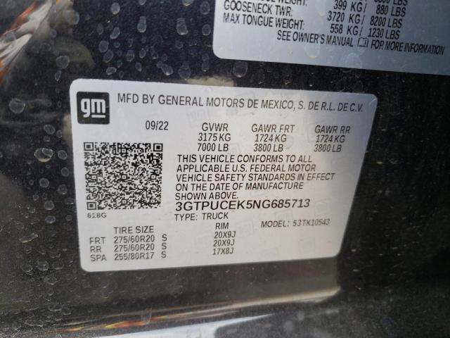 3GTPUCEK5NG685713 GMC Sierra K1500 Elevation