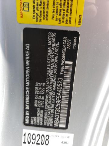 WBA3T3C59F5A40523 BMW 435 I