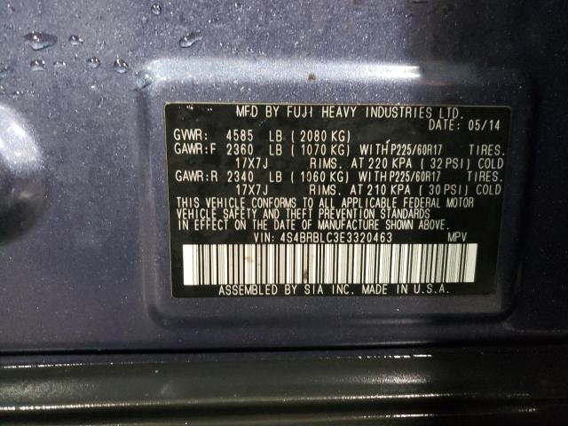 4S4BRBLC3E3320463 Subaru Outback 2.5i Limited
