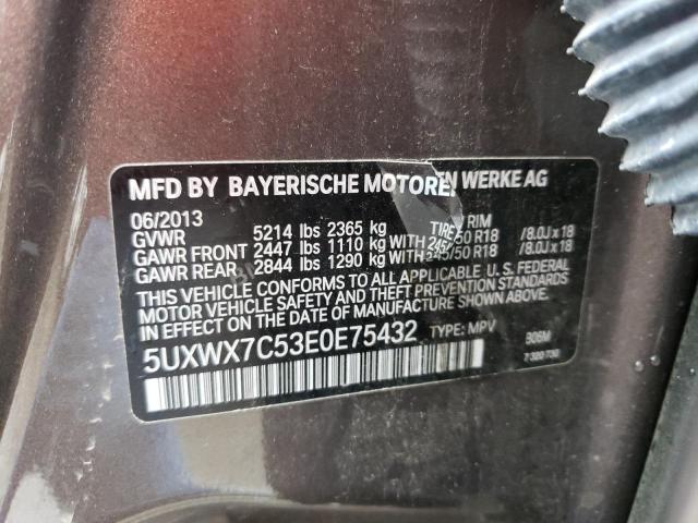 5UXWX7C53E0E75432 BMW X3 Xdrive35i