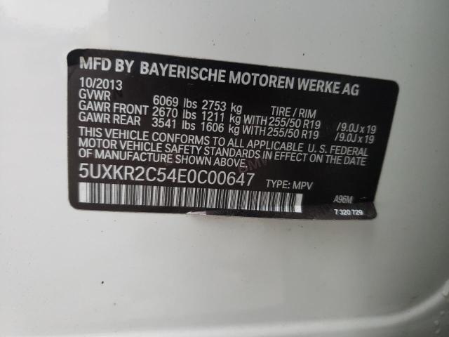 5UXKR2C54E0C00647 BMW X5 Sdrive35i