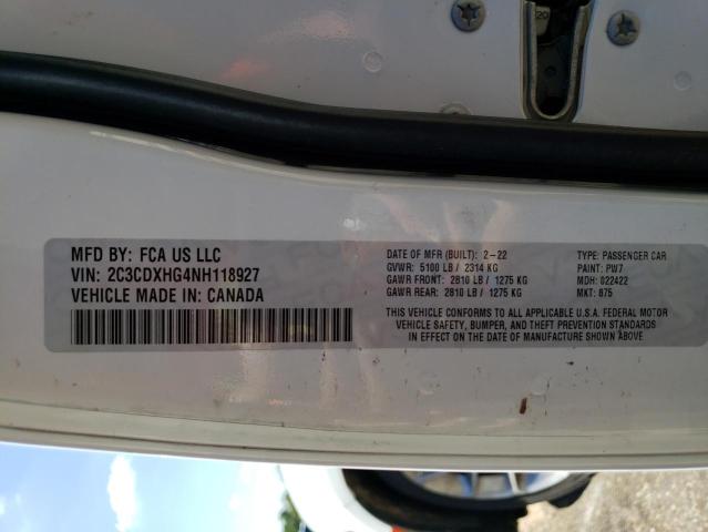 2C3CDXHG4NH118927 Dodge CHARGER GT