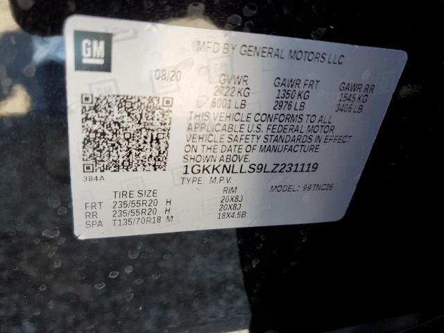 1GKKNLLS9LZ231119 GMC Acadia At4