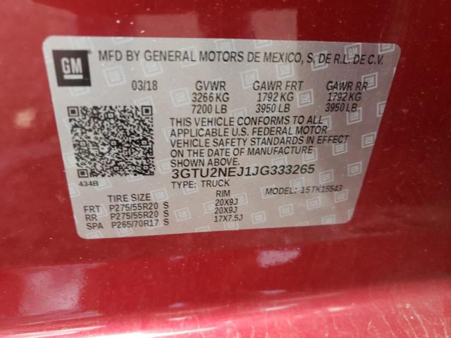 3GTU2NEJ1JG333265 GMC Sierra K1500 Slt