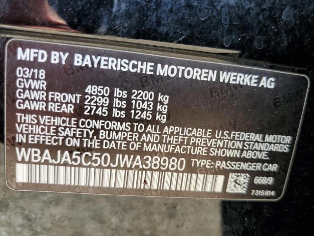 WBAJA5C50JWA38980 BMW 530 I
