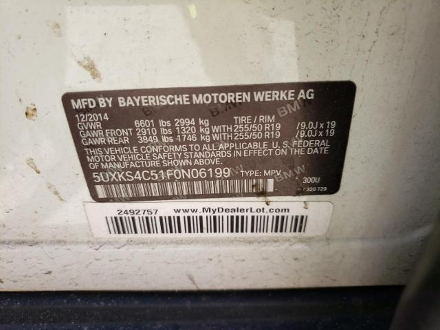 5UXKS4C51F0N06199 BMW X5 Xdrive35d