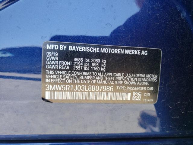 3MW5R1J03L8B07986 BMW 330I