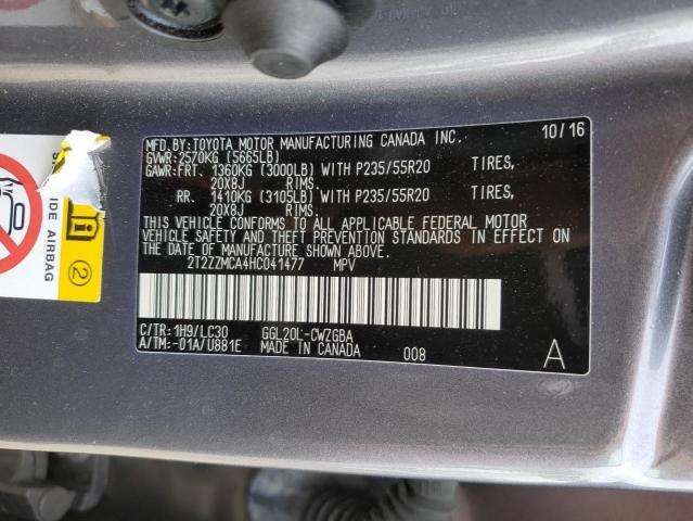 2T2ZZMCA4HC041477 Lexus Rx 350 Base