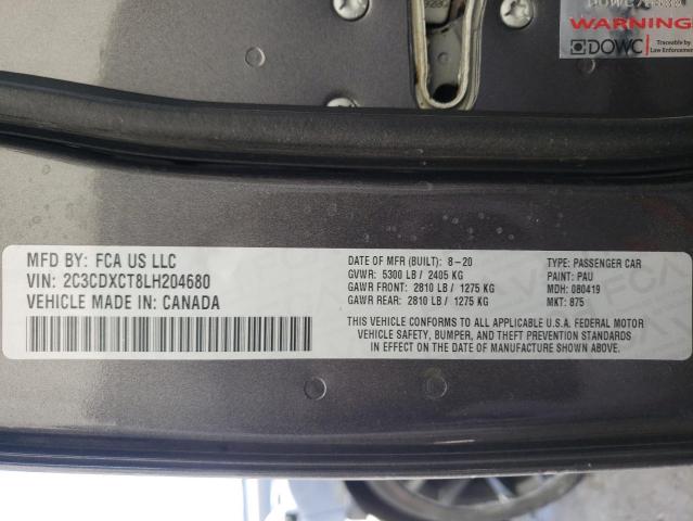 2C3CDXCT8LH204680 Dodge CHARGER R/T